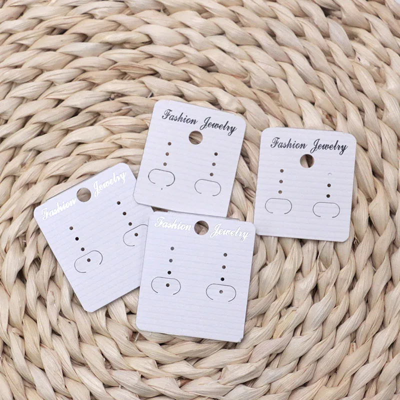 

4x4.5cm 200PCS Jewelry Earing Card Customize Plastic Earrings Display Jewelry Card Bead Storage Earring Holders