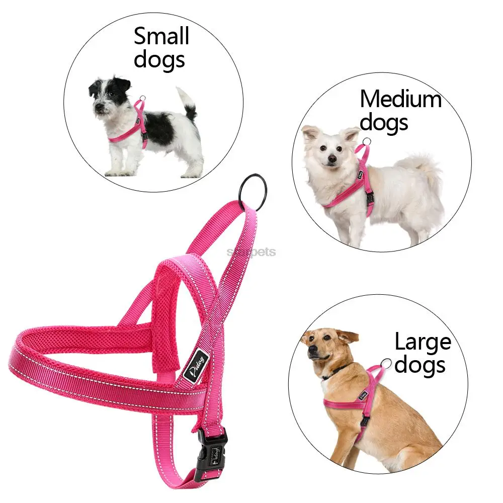 No Pull Nylon Quick Fit Dog Harness Vest Reflective Mesh Puppy Harnesses For Small Medium Large Dogs Adjustable XXS XS S M L