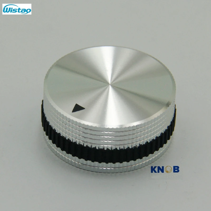 IWISTAO Solid Potentiometer Knob Whole Aluminum for HIFI Mixing Switch Volume Diameter 40mm High 18mm Silver DIY