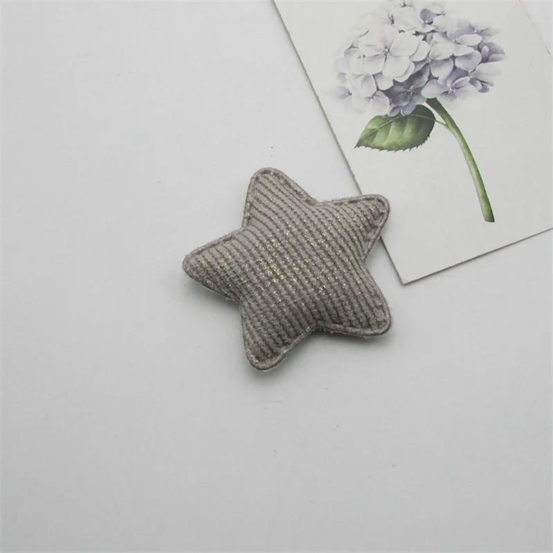 30pcs/lot 4.8cm Stripe Star Pads Patches Appliques for Craft Clothes Sewing Supplies DIY Hair Clip Accessories