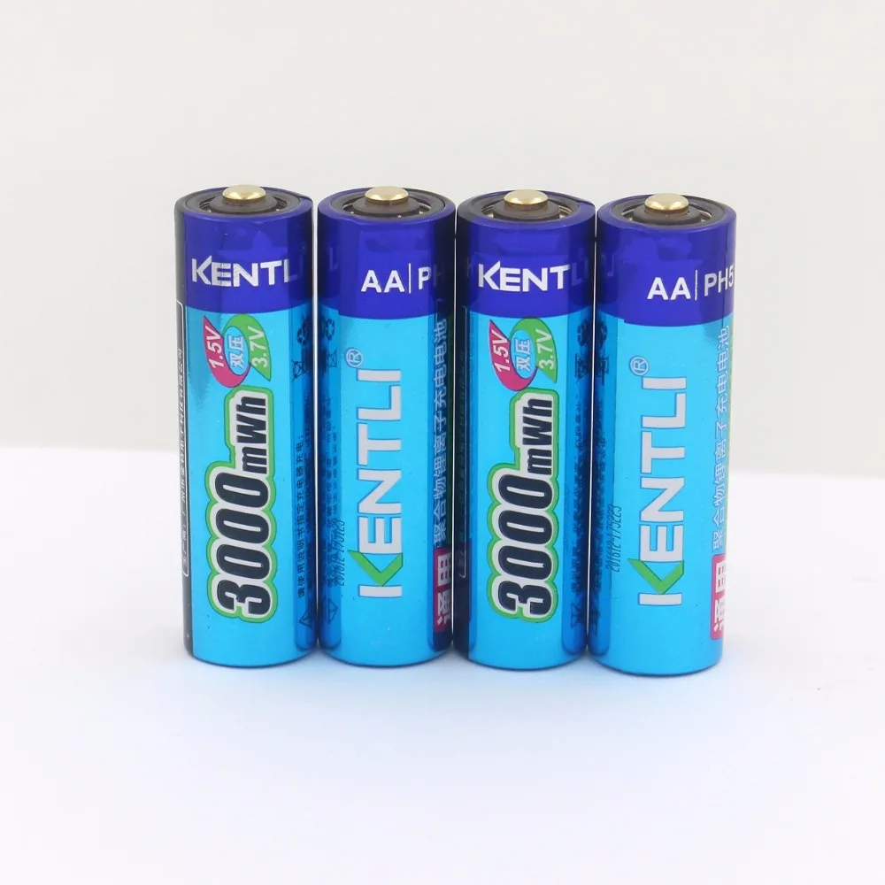 4pcs 1.5v 3000mWh mAh rechargeable Lithium AA battery + 1pcs 4-slots AA/AAA Charger