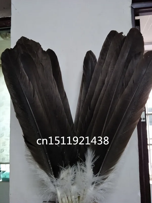 wholesale 10 rare natural big eagle feathers 45-50 cm/18-20 inches decoration Jewelry accessories stage performance diy symmetry