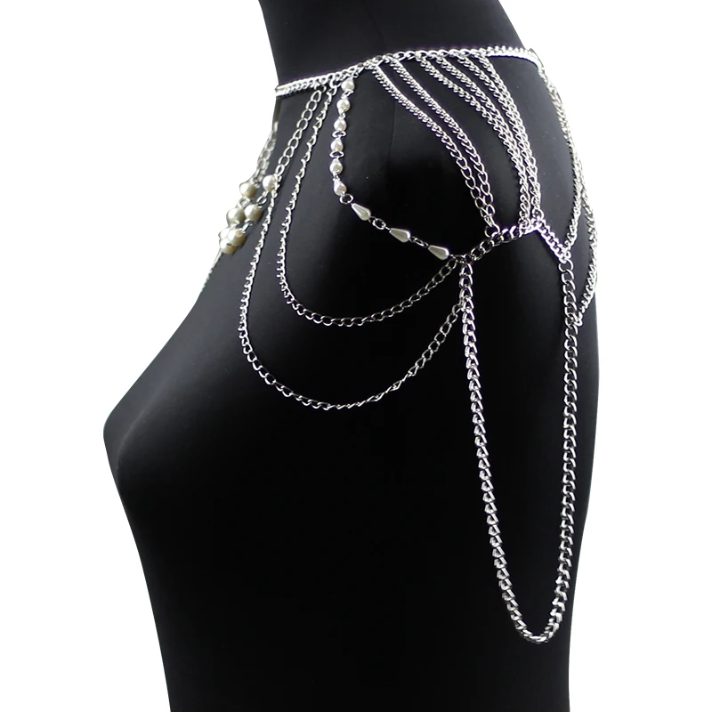 Shoulder Chain Necklaces&Pendants beads Chains Punk Necklace 2019 Fashion Party Shoulder Accessories