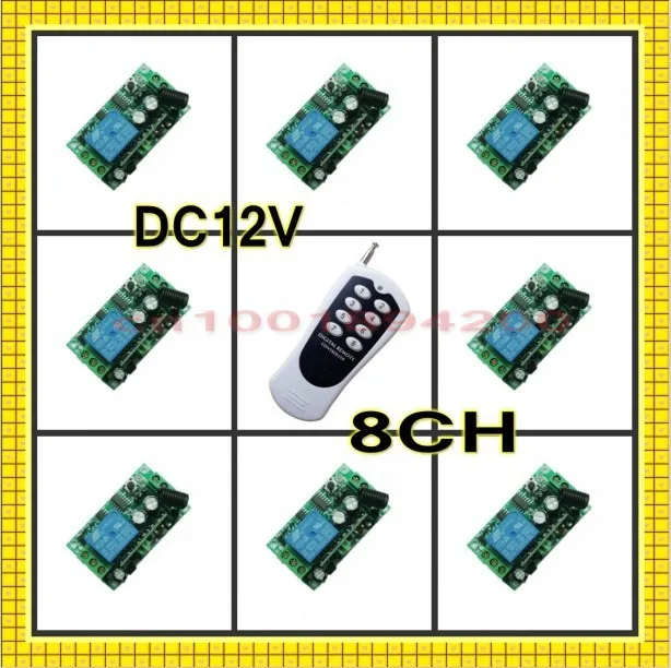 

DC12V Remote Control Switches System LED Light Lamp Spotlight 12V Power Remote Control ON OFF 315/433MHZ Learning Code M4/T4/L4