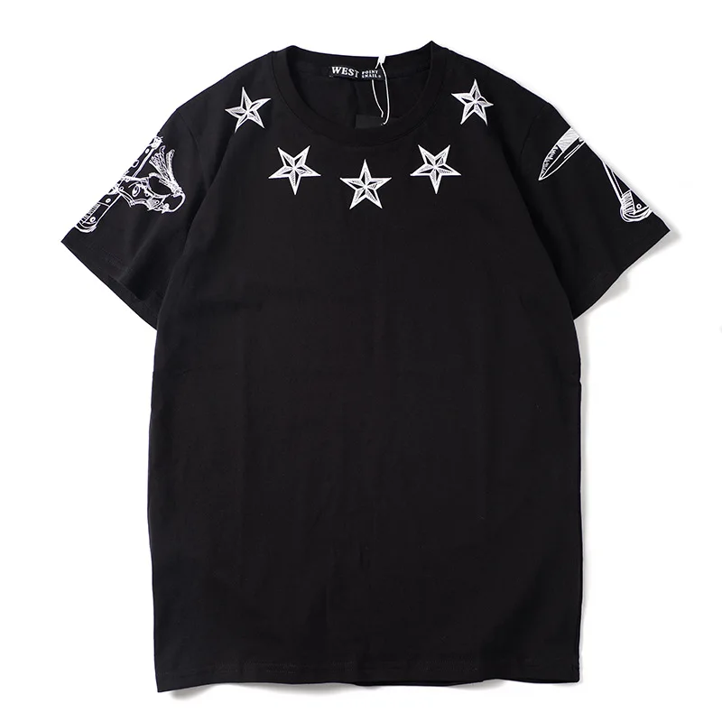 New 2021 Men Novelty Star 7 4 Print Classic T Shirts T-Shirt Hip Hop Skateboard Street Cotton T-Shirts Tee Top Kenye #028