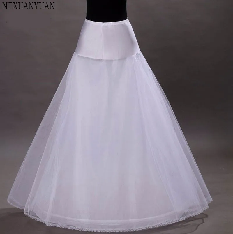 Braut Slips Hochzeit Unterrock Weiß Unterkleid Falda Brautpetticoat Lange Krinoline Sottoveste EINE Linie Petticoat Schicht