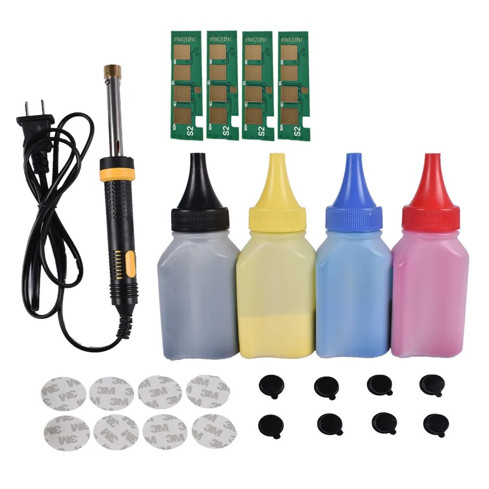 Refill toner Powder cartridge tool kit+4 pcs chip FOR Samsung CLT-K406S cartridge  CLP-360 362 363 364 365 365W 366W 367W 368