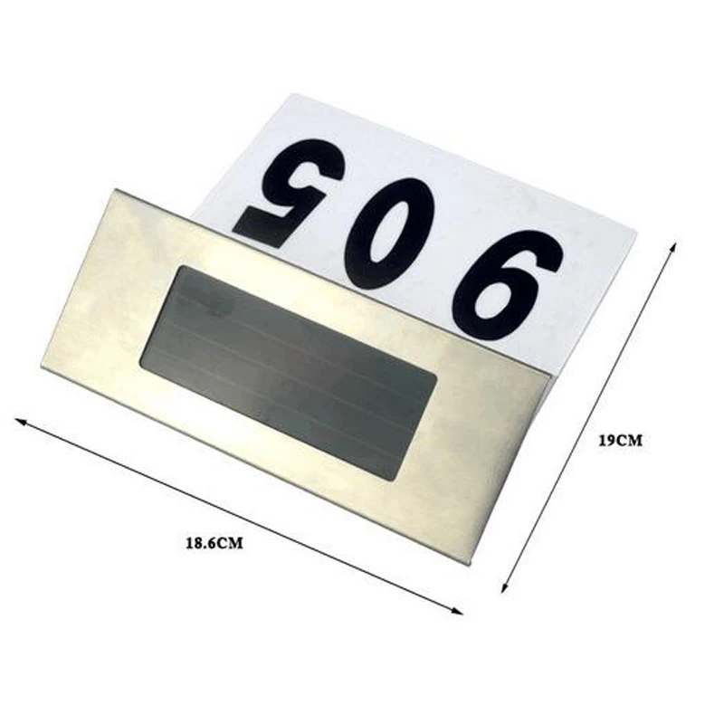 2019 NEW 4 LED solar light Outdoor stainless steel House number Indicator light for Outdoor courtyard wall light solar lamp