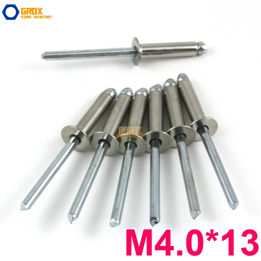 

60 Pieces M4.0*13 Aluminum Countersunk Blind Rivet Pop Rivet Open End