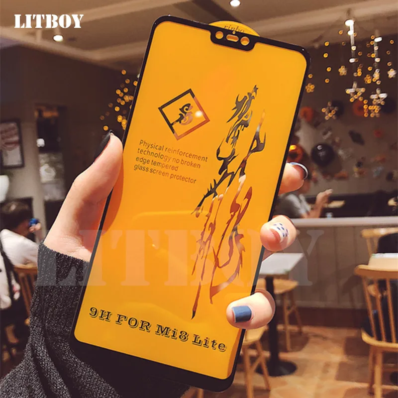 LITBOY 6D Tempered Glass For Xiaomi Mi 8 SE Mi 8 Lite Full cover Screen Protector For Redmi Note 12 Pro Mi 9 10 Protective Glass