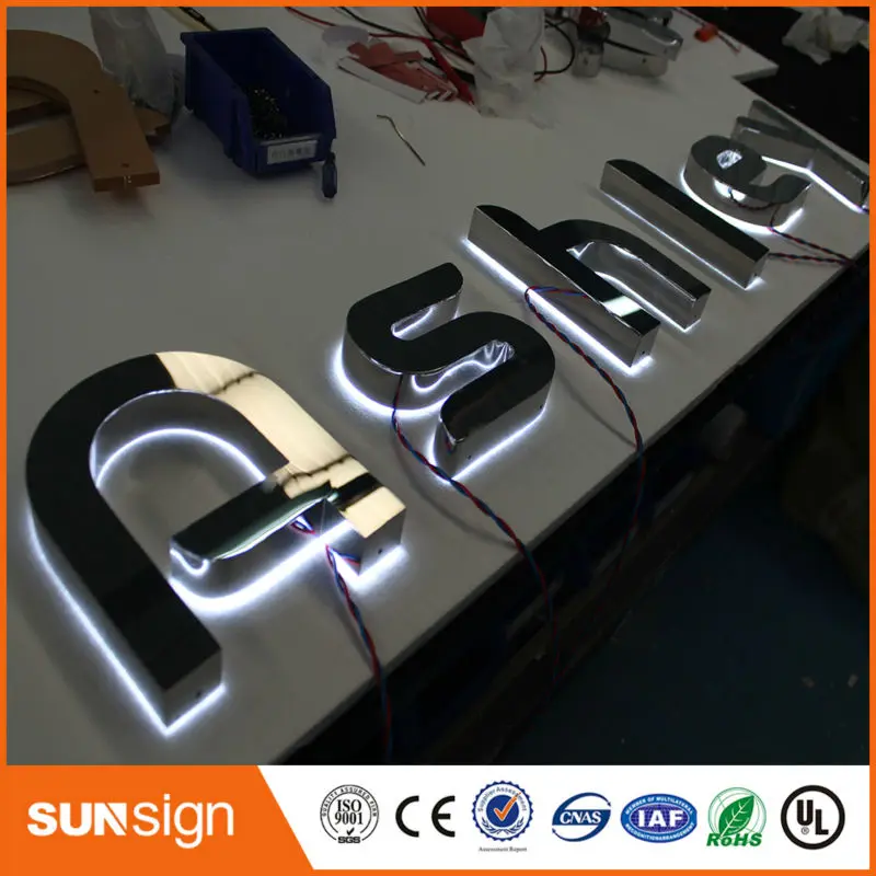 Outdoor Advertising Backlit illuminated led letter lights sign