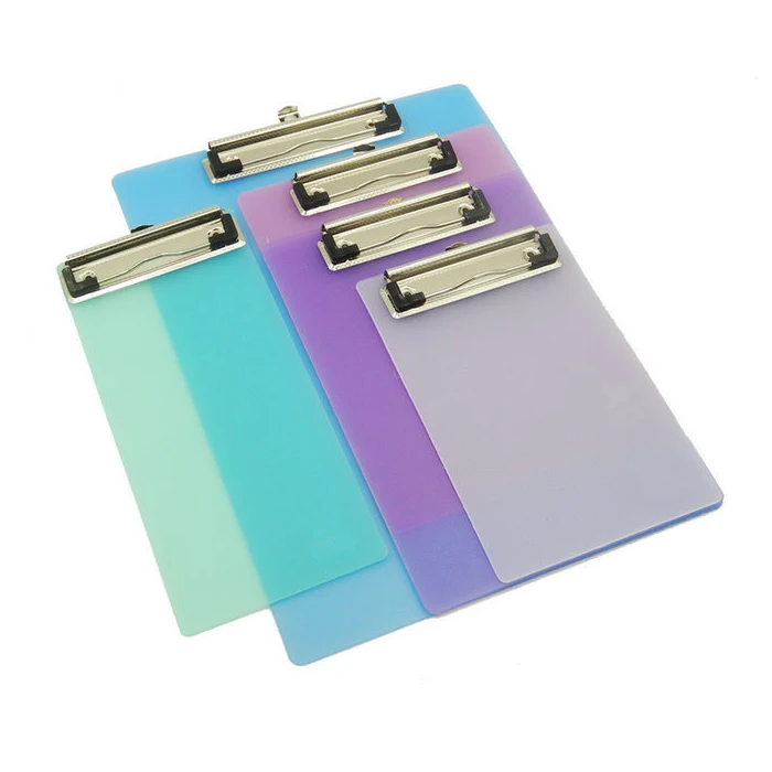 A5/A4 Plastic Clipboard Metal Clip Thick Paper Writing Plate Note Pad Board