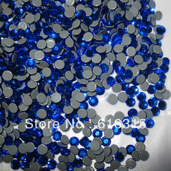 free shipping hot fix crystal beads ;ss20 SAPPHIRE with 1440pcs each pack super cutting  rhinestone for shoe boots decoration