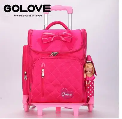 Wheeled backpack for school kids School rolling Bags for girls Trolley School Backpack bag Children School Bag wheels Mochilas