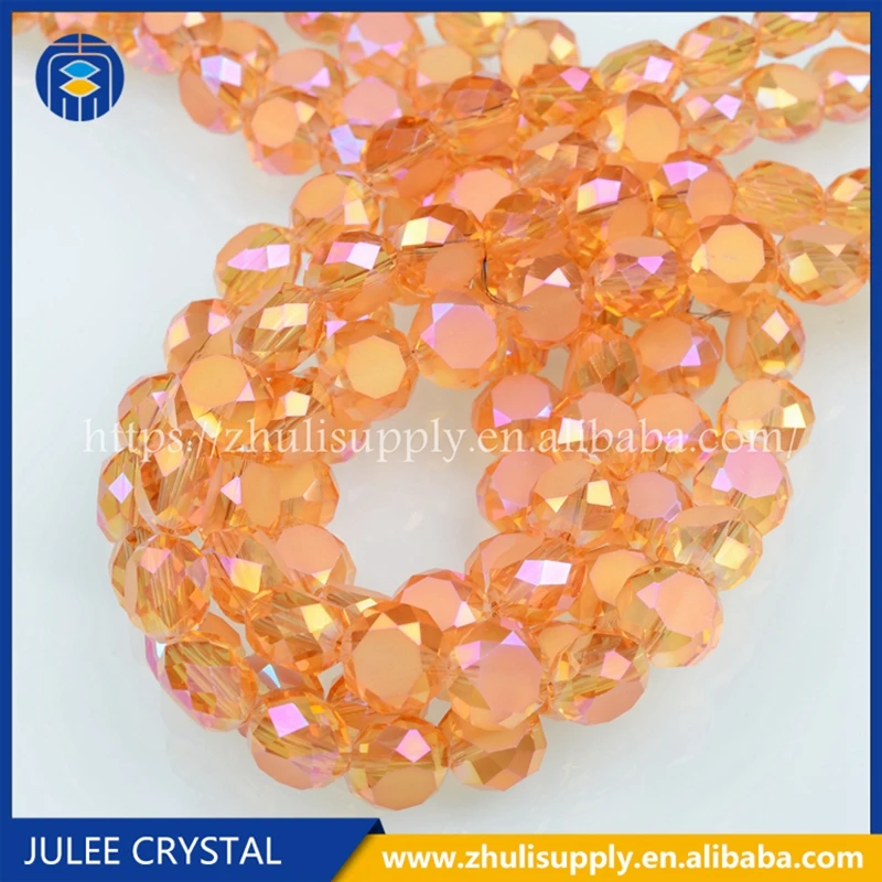 JuleeCrystal 4/6/8/10/12/14mm Bread Shape Beads Brilliant Glass Beads