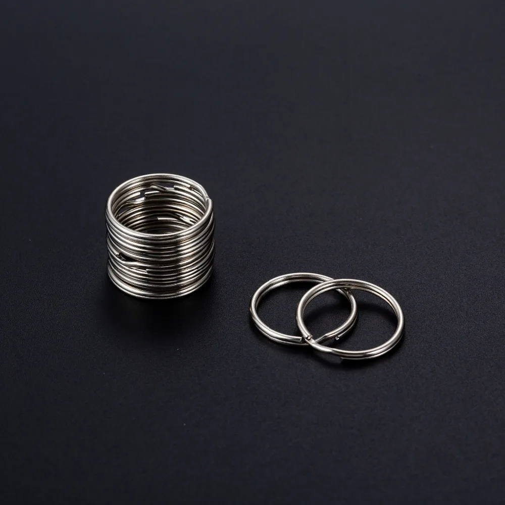 100pcs/lot 8-40mm Stackless Steel Open Double Jump Rings for Jewelry Making DIY Keychain Double Split Rings Connectors Findings