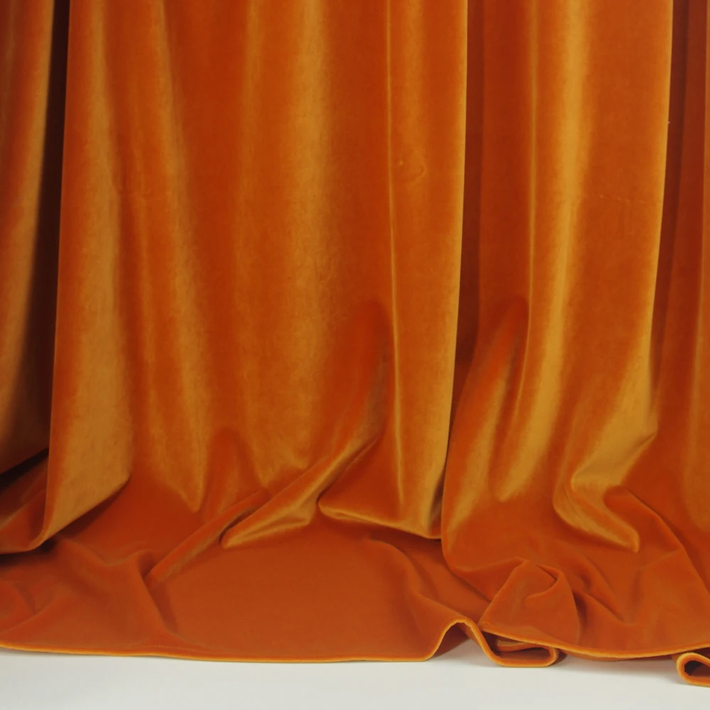 ESSIE HOME Orange Tangerine Single Side Matte Velvet High End Table Runner Wedding Decoration Placemat