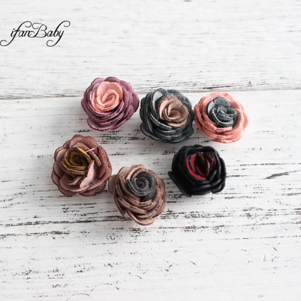 Cute rose Rolled Flower felt flowers Flat back for DIY Craft flowers