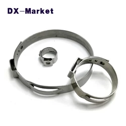 54.3mm-75.5mm , 304 Stainless Steel Single Ear Clamp Clips , SUS304 Clamping Band Water Pipe Clip Hose Clamp ,C014