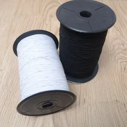 Very fine elastic band black white elastic line circular elastic string sewing bottom rubber band