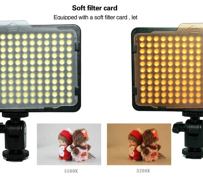 176 LEDs Video Light Camera lighting With NP-F550 Battery and