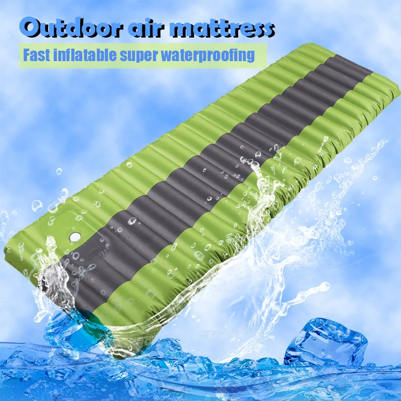 

Outdoor Camping Mat Inflatable Cushion Increase Moisture-proof Pad Ultra-light Foot Press-type Inflatable Cushion