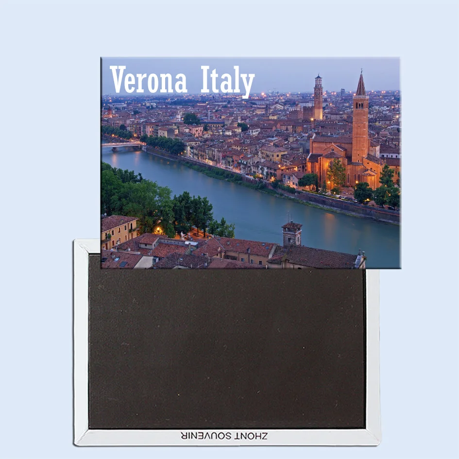 Evening lights in Verona Italy 24411 Fridge Magnet