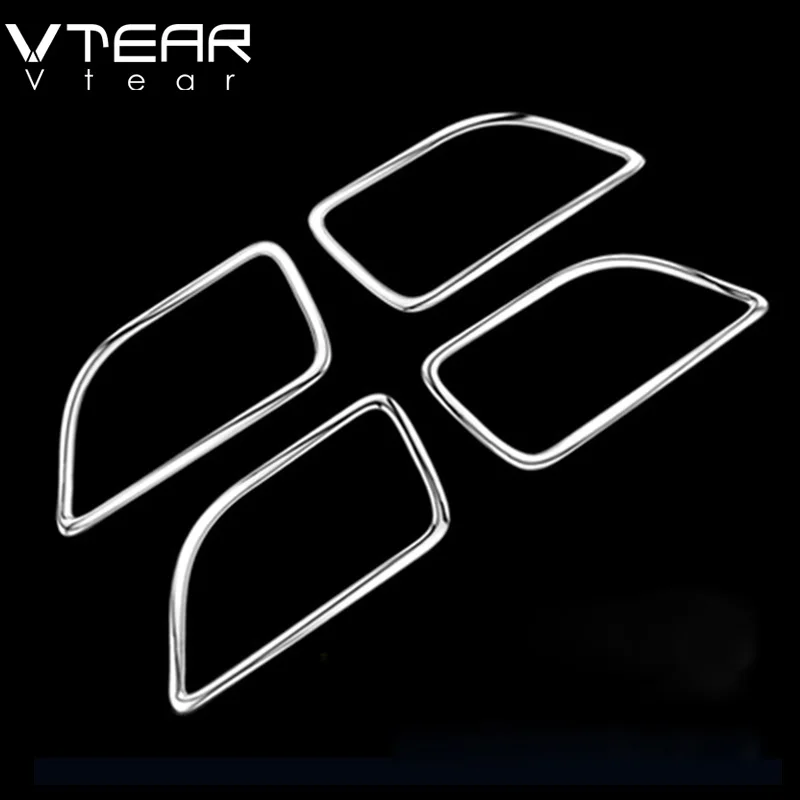 Vtear For Kia Rio 4 X-Line Inner door pull cover interior bowl circle car-styling Interior Mouldings Accessories part 2017