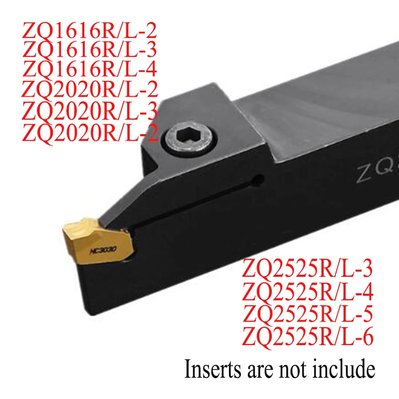 ZQ1616R/ZQ1616L/ZQ2020R/ZQ2020L/ZQ2525R/ZQ2525R diámetro exterior ranurado arbor torno torneado herramienta portaherramientas Barra de perforación cnc herramienta