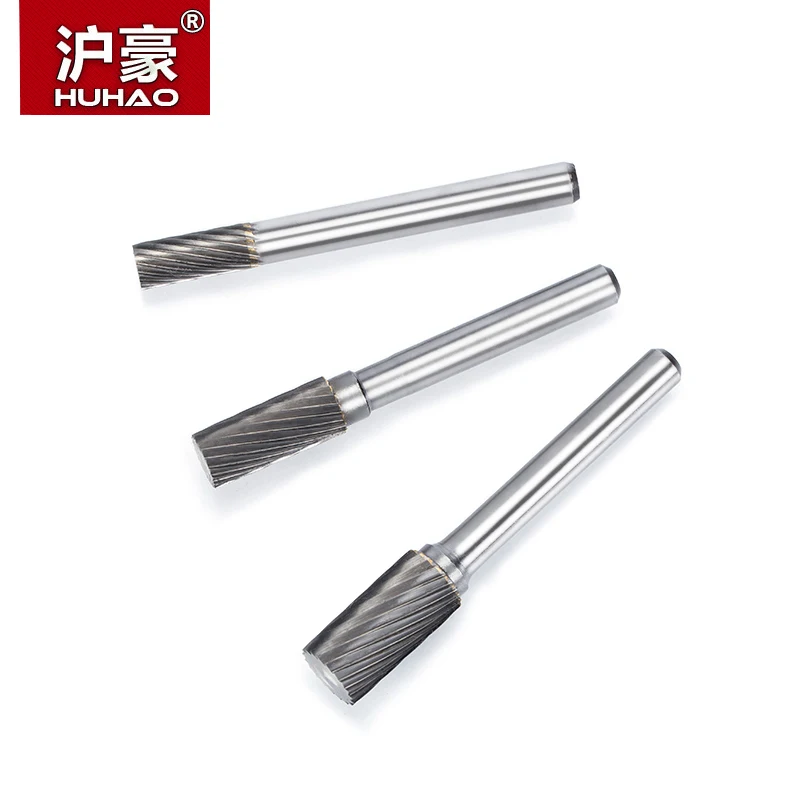 HUHAO 1pc 6mm Shank Tungsten Steel Cutter Metal Grinding Carving Head Rotary File Router Bit For Metal Polishing Type A