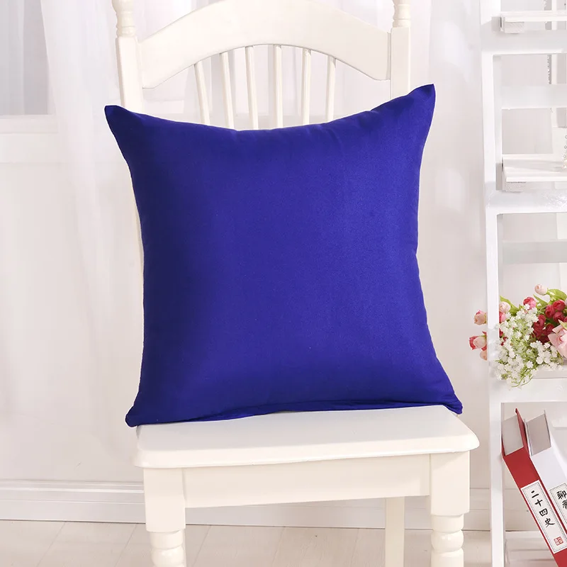Simple Candy Color Throw Pillow Case For Sofa Solid Color Cushion Cover Home Decorative Pillowcase Car Seat Cushion Cover