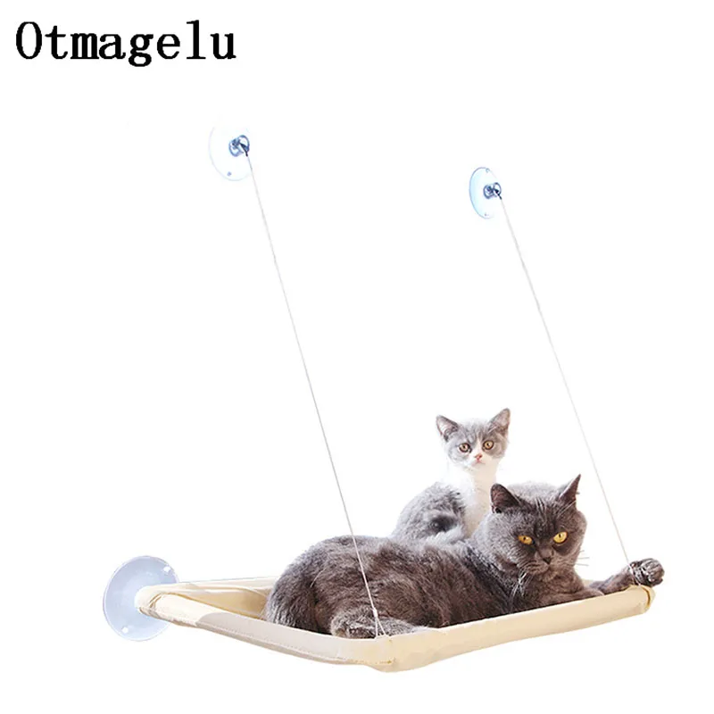 Strong Paste Glass Window Cat Hammock for Sunbathing Cat Bed Single Layer Pet Hanging Window Cat Mat House Pet Kitty Sunny Seat