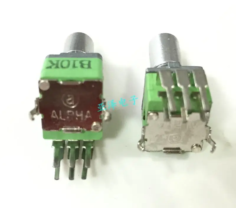 2pcs for ALPHA RK09L precision double potentiometer B10K axis 15MM double channel volume potentiometer