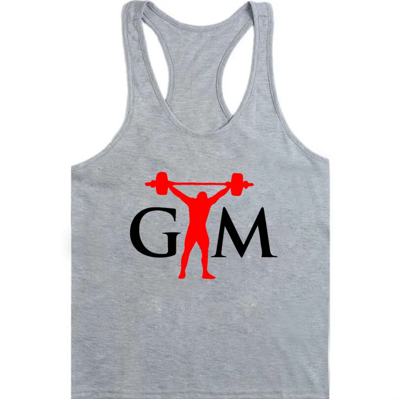 2018 fashion Summer Print Cotton Bodybuilding Fitness Stringer Men Tank Top gyms Gorilla Wear Vest Undershirt Tank Tops