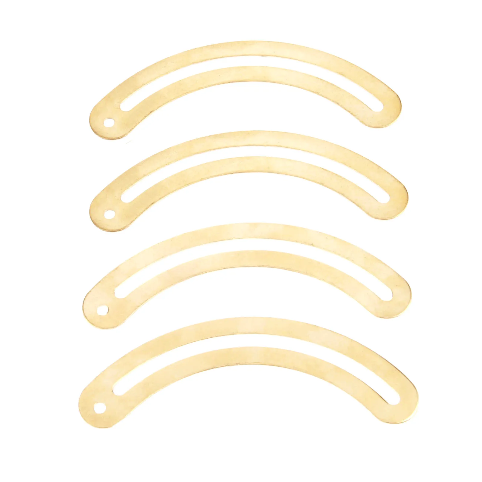 4Pcs Gold Curved Hinges Wood Cases Large Recurved Hinge Drawer Decorative Hinges for Jewelry Boxes Furniture Fittings 95*15mm