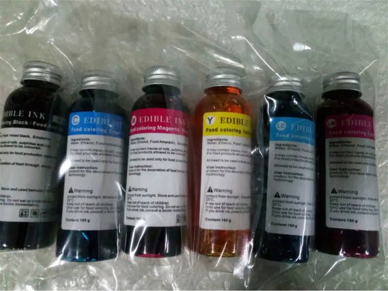 

Safe 6 color Edible ink for Foods Flatbed Printer , SGS certification approved