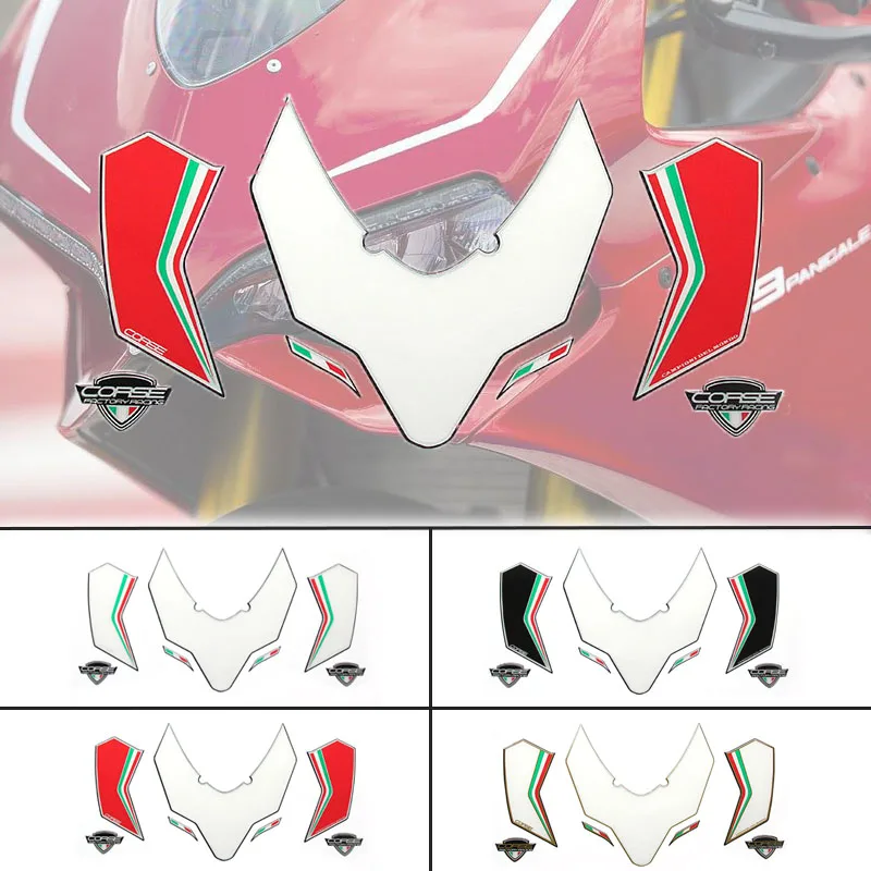 Motorcycle Accessories 3D Strickers Gel Protector Front Fairing Motor Number Board  For Ducati Panigale 1199 899 2012 13 14 15