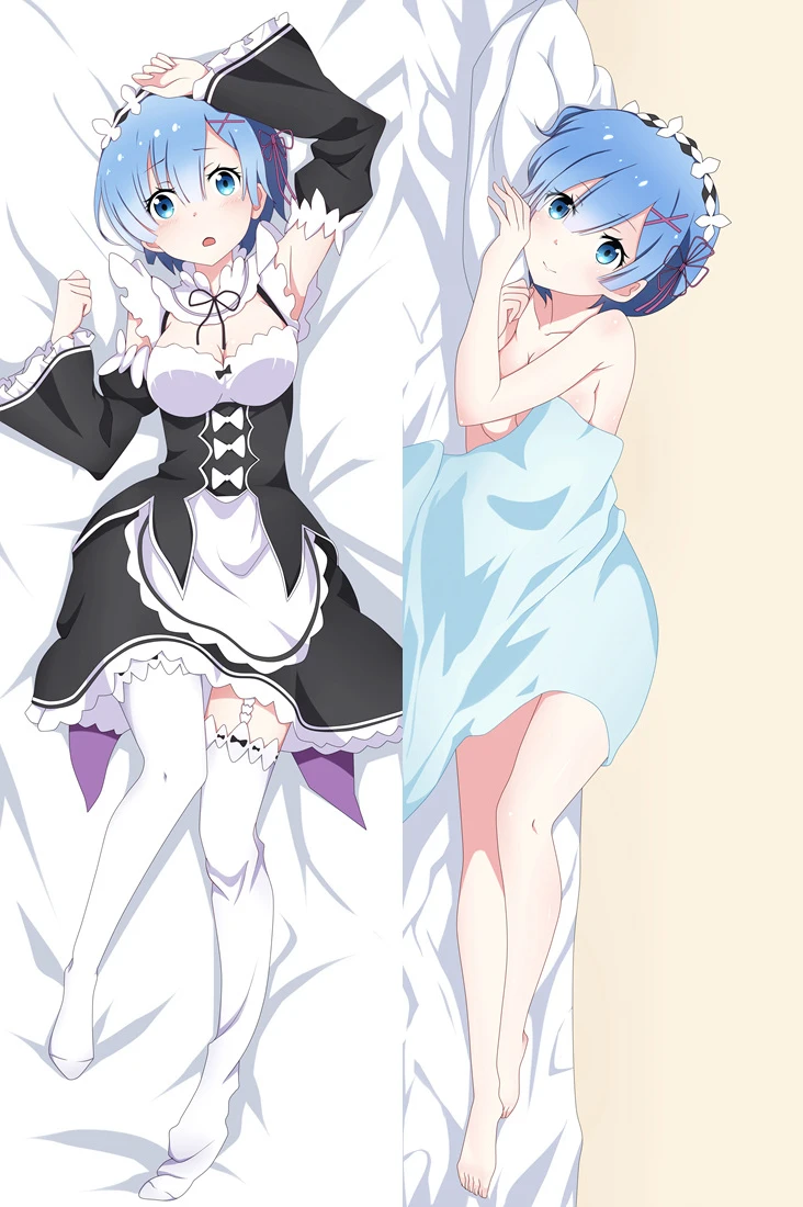 Japanese Anime Hugging Body Pillow Cover Case Re Zero kara Hajimeru Isekai Seikatsu Rem Dakimakura