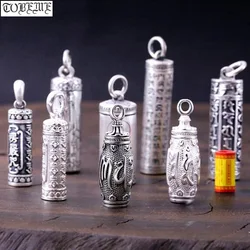 100% 990 Silver Buddhist Prayer Box Pendant Pure Silver Tibetan Gau Box Pendant Real Silver Tibetan Ghau Box Pendant