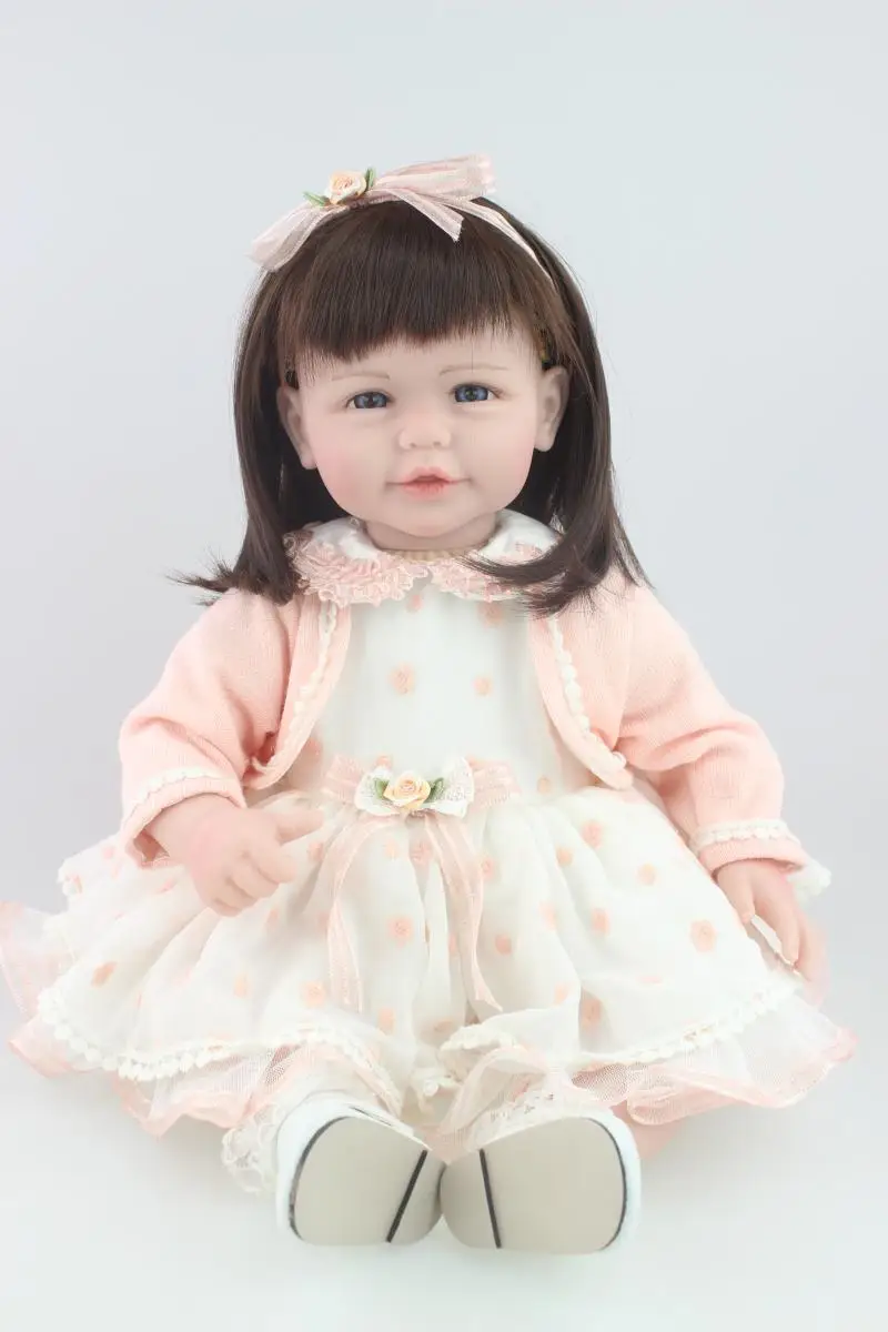 New 52cm reborn dolls babies Vinyl Cute Super Simulation  girl  Lifelike toys for children birthday gift