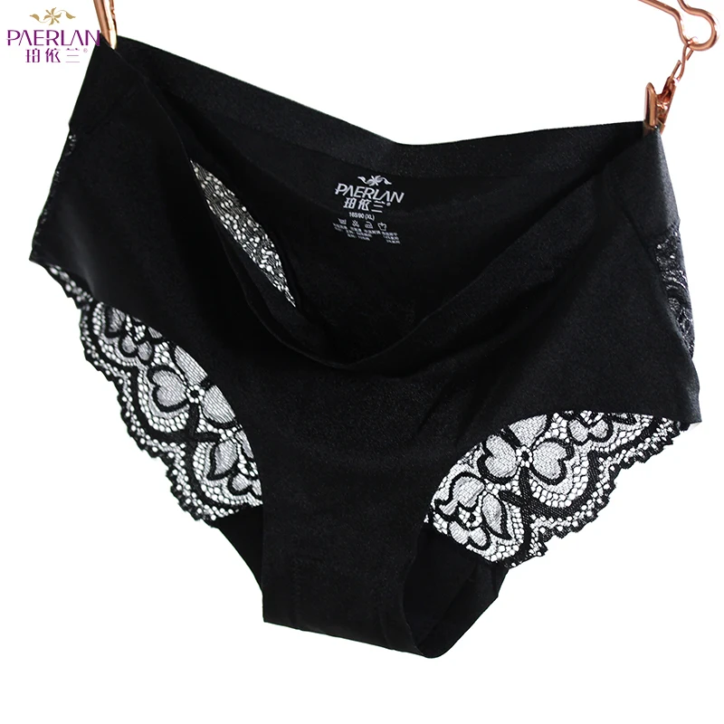 PAERLAN Lace Floral edge of the  lingerie sexy comfort without trace llow-Rise waist hip triangle Underwear Women Panties Briefs