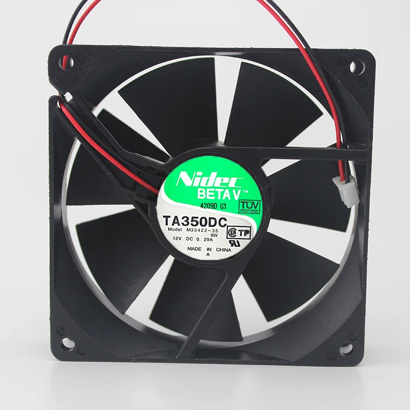 Original TA350DC M33422-35 12V 0.29A 9cm 9025 2-wire 4-wire PWM silent cooling fan