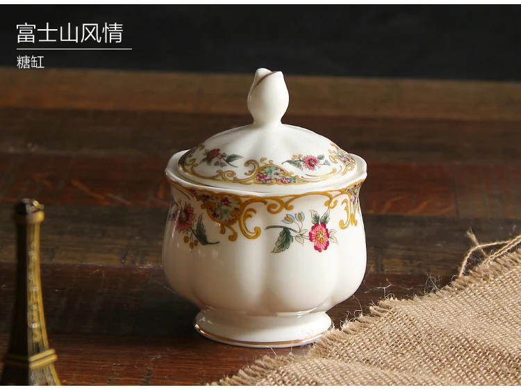 European-style bone chinaware coffee cup set pastoral tea tea creative ceramic British Sugar Tank Mrs Potts
