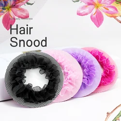 Women Scrunchie Ponytail Holder Headband Dance Hair Accessories Ballet Dance Hairnet Crochet Headwear Girls Bun Cover Snood