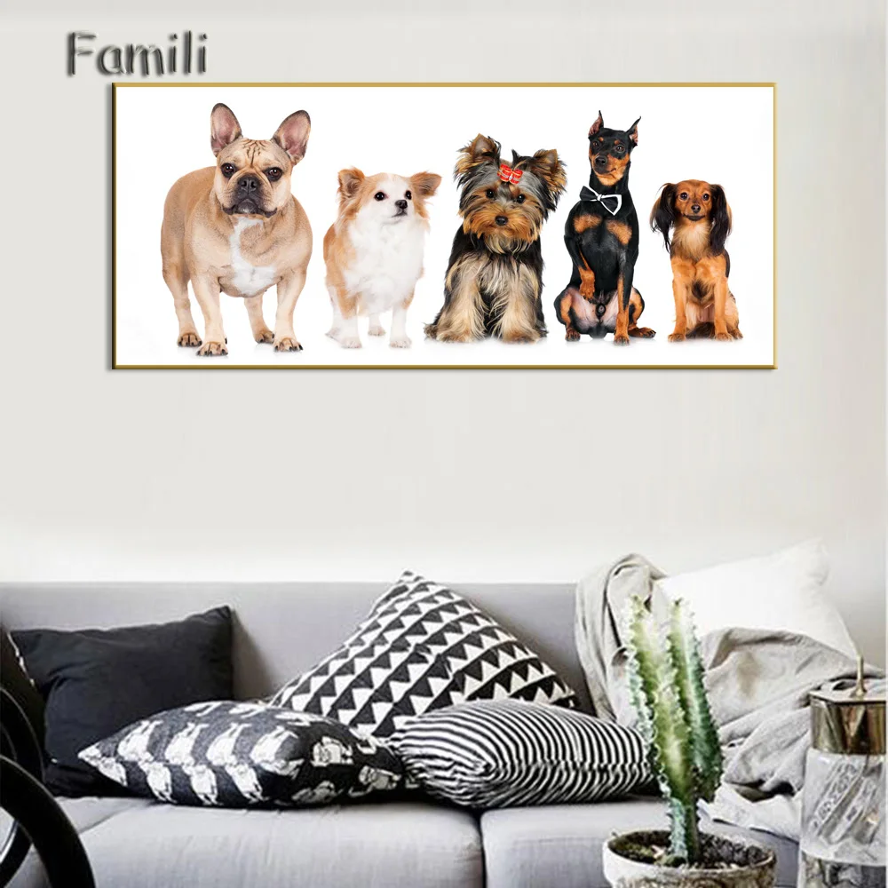 

Large size Print Oil Painting Wall painting dachshund dog Home Decorative Wall Art Picture For Living Room painting No Frame