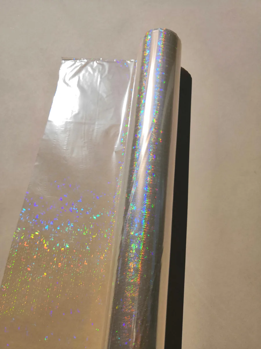 Transparent foil holographic foil Small floral pattern hot stamping foil for paper or plastic laminate film transfer