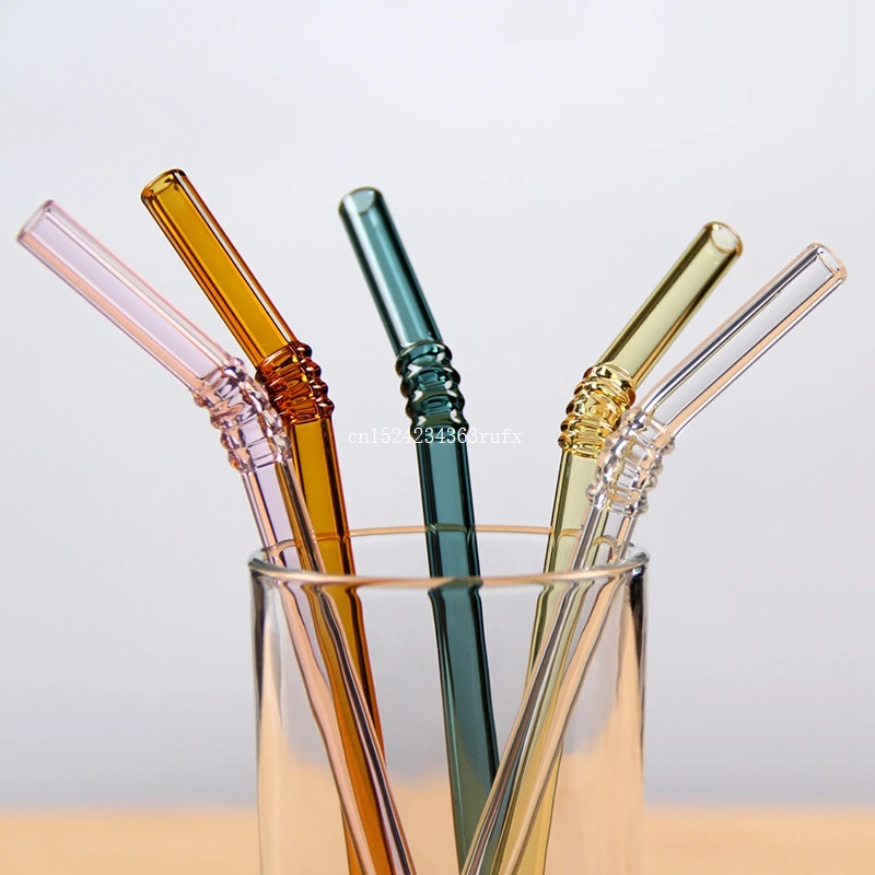 

400pcs Reusable Bend Glass Drinking Straw Pipette Wedding Bar Accessories Home & Kitchen Free Shipping