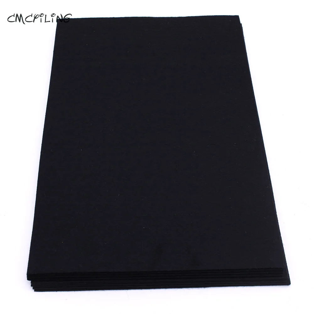 Black White 1mm Hard Felt Sheets For Felt Craft DIY Craft Arts Crafts & Sewing Scrapbook Hometextile A4 CMCYILING