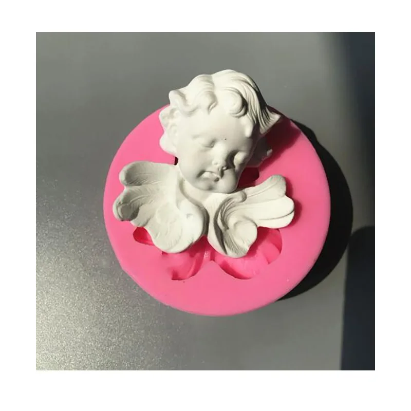 

silicone molds Big head angel baby wings silicone soap mold fondant molds silicone forms candle soap aroma stone mould