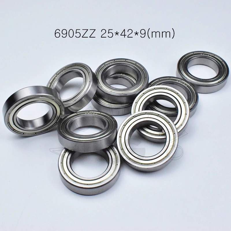 

Bearing 10pcs 6905ZZ 25*42*9(mm) chrome steel Metal Sealed High speed Mechanical equipment parts